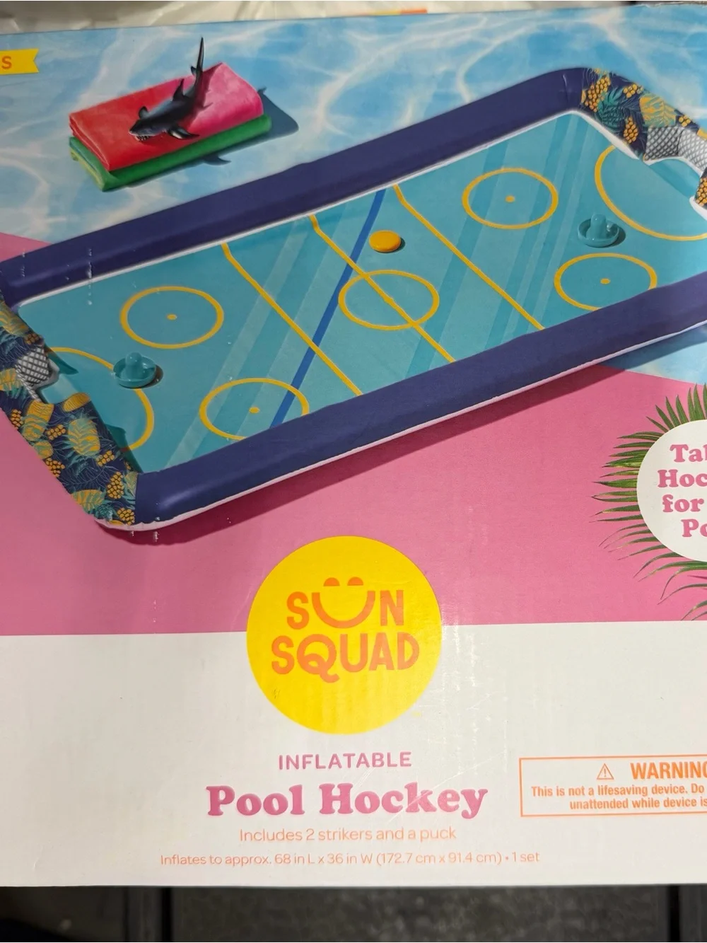 Target Sun Squad Inflatable Pool Hockey - Blue, Pink, Yellow